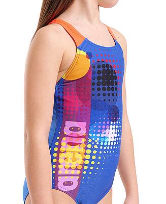 Arena Dots Swim Pro Back Kız Çocuk Yüzücü Mayosu Royal 010745370 - 2