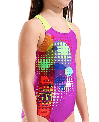 Arena Dots Swim Pro Back Kız Çocuk Yüzücü Mayosu Very Fuchsia 010745960 - 3