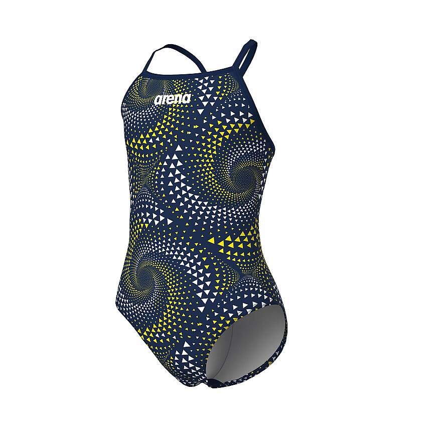 Arena Fireflow Lightdrop Back Kız Çocuk Yüzücü Mayosu Navy 010406100 - 1