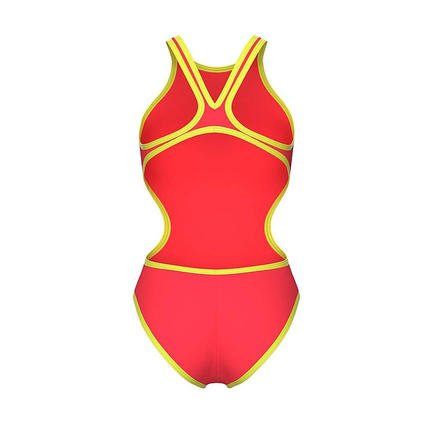Arena One Biglogo Kadın Yüzücü Mayosu Bright Coral 001198360 - 5