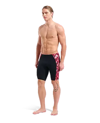 Arena Wave Swim Jammer Erkek Yüzücü Mayosu Black Team Red 011643400 - 4